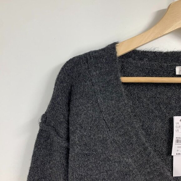Topshop Charcoal Gray Cardigan Sweater - Picture 3 of 15